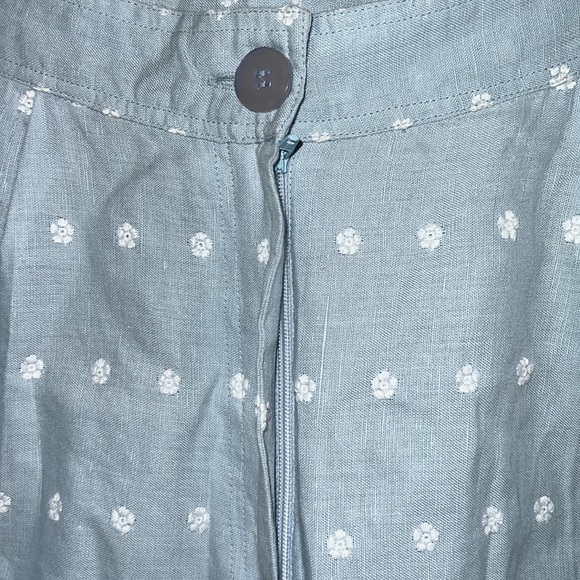 By TiMo High Rise Embroidered Shorts Light Blue/White SZ L NWOT - Picture 5 of 10